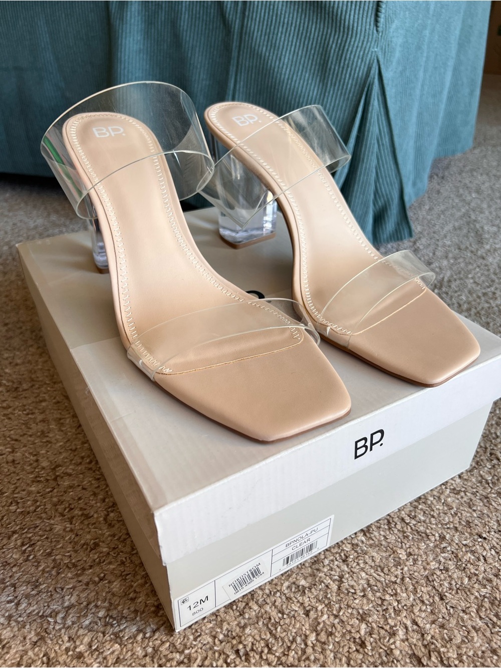 12 NEW BP Nola clear slip on mule sandals Nordstrom